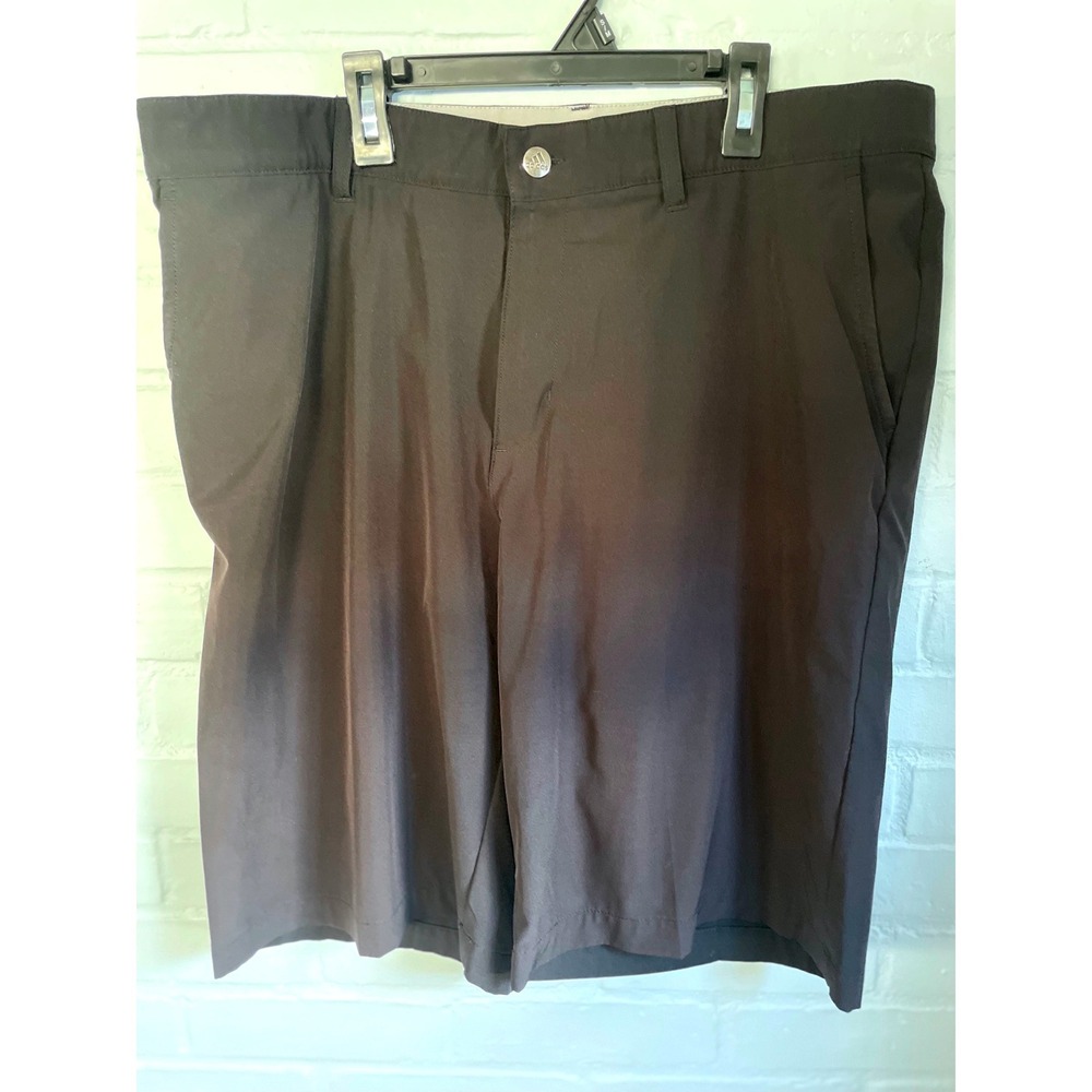 Adidas Mens Golf Shorts Black Performance Stretch Flat Front Size 36